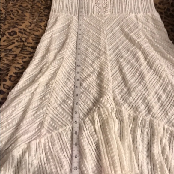Solitare Swim size medium semi sheer Ivory lace cover up high low dress NWT - Picture 11 of 16